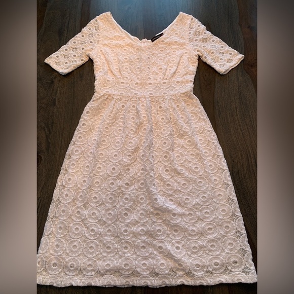 Banana Republic Mad Men Collection Dress Retro White Lined Size 2 Short Sleeves. - Picture 5 of 16